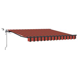vidaXL Beh&uacute;zhat&oacute; napellenző narancss&aacute;rga &eacute;s barna 300 x 250 cm