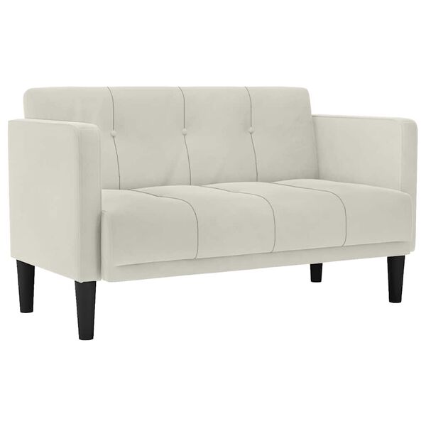 vidaXL kr&eacute;m b&aacute;rsony loveseat kanap&eacute; 111 cm