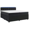 vidaXL Boxspring &aacute;gy matraccal fejt&aacute;ml&aacute;val Fekete 200 x 200 cm B&aacute;rsony