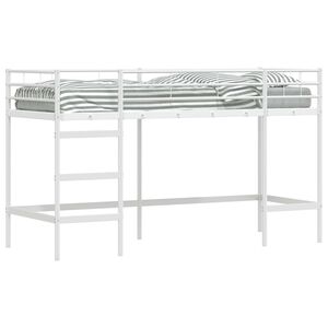 vidaXL Gyerekek Loft &Aacute;gykerete Egysz&iacute;nű Feh&eacute;r 75 x 190 cm Ac&eacute;l