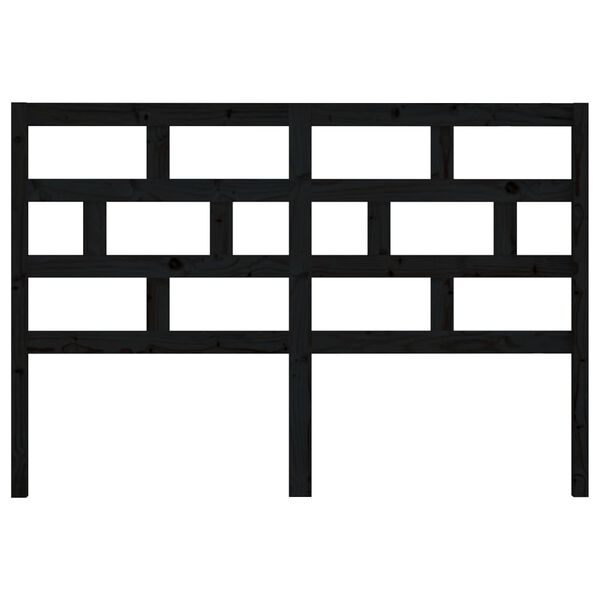 vidaXL fekete tömör fenyőfa ágyfejtámla 156 x 4 x 100 cm