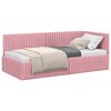 vidaXL Sarok&aacute;gy keret fejt&aacute;ml&aacute;val R&oacute;zsasz&iacute;n 90 cm x 190 cm B&aacute;rsony