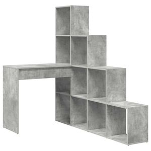 vidaXL Sarok&iacute;r&oacute;asztal Beton Sz&uuml;rke 101,5 x 149,5 x 149,5 cm Szerelt Fa