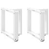 vidaXL 2 db feh&eacute;r, T-alak&uacute; doh&aacute;nyz&oacute;asztal l&aacute;b 50x25x(42-43) cm ac&eacute;l doh&aacute;nyz&oacute;asztal l&aacute;b