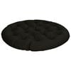 vidaXL Papasan sz&eacute;k p&aacute;rna VIANEN 100% poli&eacute;szter Fekete &Oslash; 120 x 12 cm