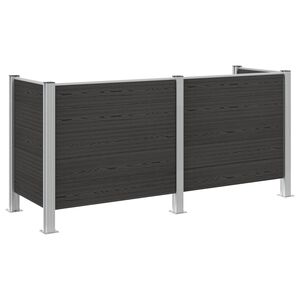vidaXL Hullad&eacute;k Gyűjtő Ker&iacute;t&eacute;s Sz&uuml;rke 237 x 85 x 115 cm