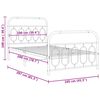 vidaXL fekete f&eacute;m &aacute;gykeret fej- &eacute;s l&aacute;bt&aacute;ml&aacute;val 100 x 200 cm