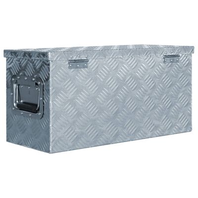 vidaXL ezüstszínű alumíniumdoboz 61,5 x 26,5 x 30 cm