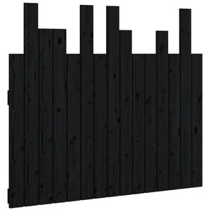 vidaXL fekete t&ouml;m&ouml;r fenyőfa fali fejt&aacute;mla 95,5 x 3 x 80 cm