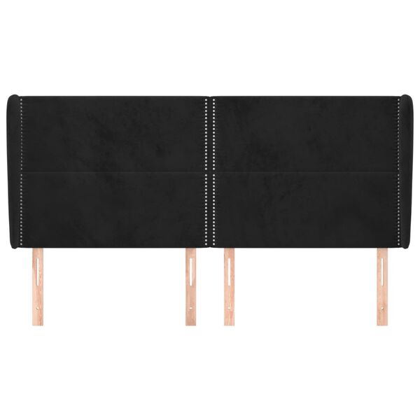 vidaXL fekete b&aacute;rsony fejt&aacute;mla sz&aacute;rnyakkal 183x23x118/128 cm