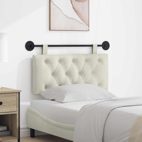 vidaXL Fali Fejt&aacute;mla Falra szerelhető Kr&eacute;m 100 x 55 x 7 cm B&aacute;rsony