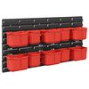 vidaXL T&aacute;rol&oacute; R&aacute;cs Fekete &eacute;s piros 77,5 x 2 x 39 cm PP