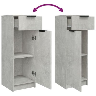 vidaXL 4 részes betonszürke szerelt fa fürdőszobaszekrény-szett