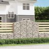 vidaXL 10 db íves horganyzott vas gabion kosár 200x30x160/180 cm