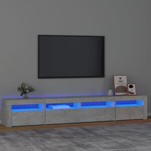 vidaXL betonsz&uuml;rke TV-szekr&eacute;ny LED-l&aacute;mp&aacute;kkal 240x35x40 cm
