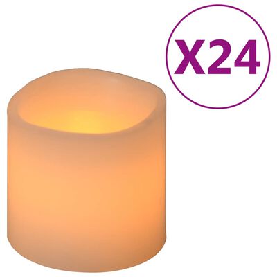 vidaXL 24 db meleg fehér LED-es gyertya