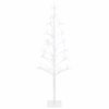 vidaXL LED-es kar&aacute;csonyfa Feh&eacute;r 18 x 18 x 120 cm Ac&eacute;l 140 LED