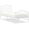 vidaXL feh&eacute;r f&eacute;m &aacute;gykeret fej- &eacute;s l&aacute;bt&aacute;ml&aacute;val 90 x 200 cm