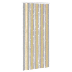 vidaXL Rovar F&uuml;gg&ouml;ny Chenille Sz&uuml;rke &eacute;s B&eacute;zs 90 x 200 cm 100% PP