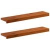 vidaXL Ablakp&aacute;rk&aacute;nyok 2 db Barna 70 x 15 x 2 cm T&ouml;m&ouml;r T&ouml;lgyfa