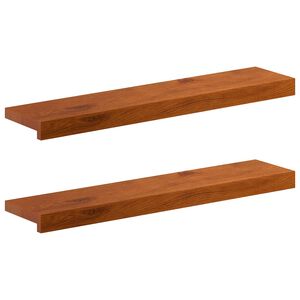 vidaXL Ablakp&aacute;rk&aacute;nyok 2 db Barna 70 x 15 x 2 cm T&ouml;m&ouml;r T&ouml;lgyfa