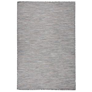 vidaXL barna-k&eacute;k lapos sz&ouml;v&eacute;sű k&uuml;lt&eacute;ri szőnyeg 120 x 170 cm