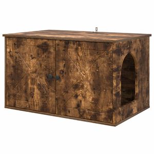vidaXL Macska H&aacute;z F&uuml;st&ouml;s T&ouml;lgy 85 x 55 x 50,5 cm Szerelt Fa