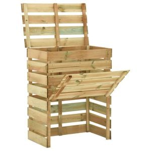 vidaXL l&eacute;cezett impregn&aacute;lt fenyőfa kerti komposzt&aacute;l&oacute; 80x50x100 cm