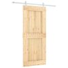 vidaXL Cs&uacute;sz&oacute; ajt&oacute; Term&eacute;szetes &eacute;s Feh&eacute;r 90 x 210 cm Szil&aacute;rd Fenyőfa