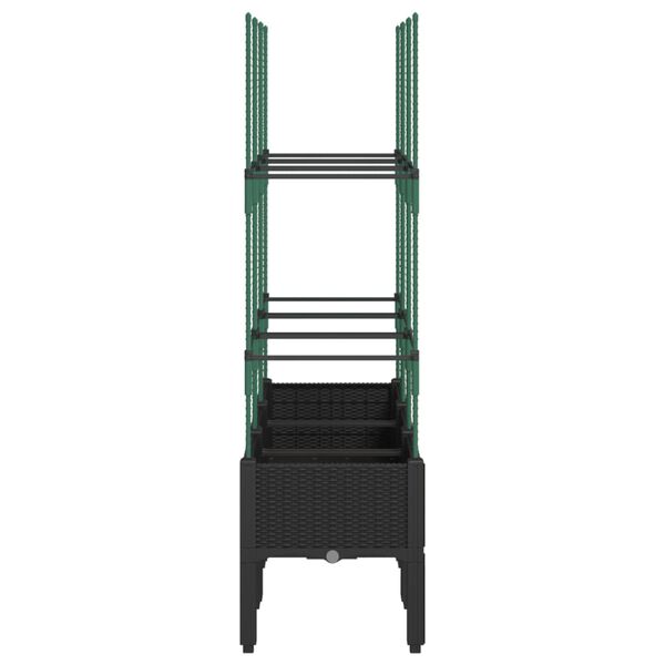 vidaXL fekete polipropil&eacute;n r&aacute;csos kerti &uuml;ltetől&aacute;da 120 x 40 x 142,5 cm