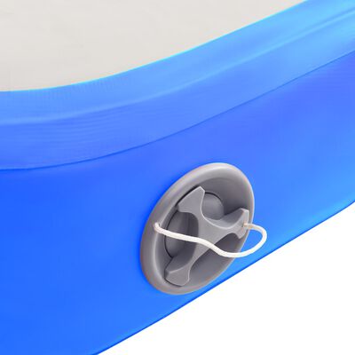 vidaXL kék PVC felfújható tornamatrac pumpával 200 x 200 x 15 cm