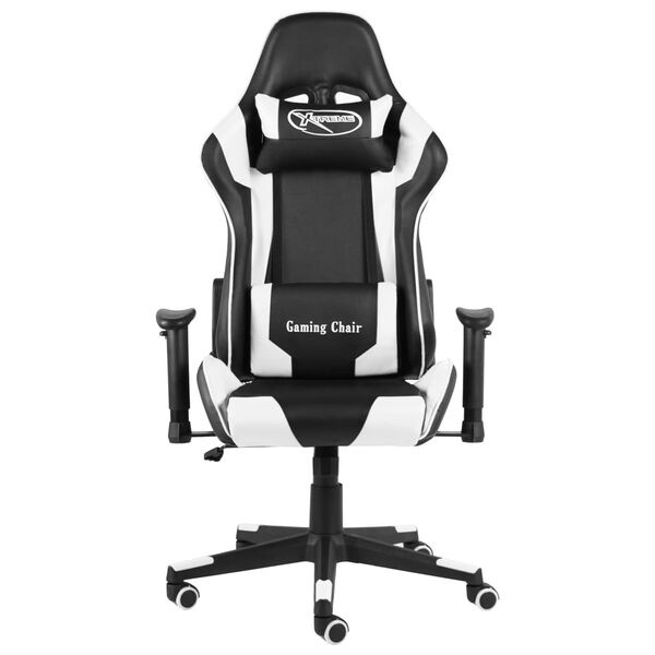 vidaXL feh&eacute;r PVC forg&oacute; gamer sz&eacute;k