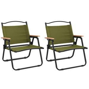vidaXL 2 db z&ouml;ld oxford sz&ouml;vet camping sz&eacute;k 54 x 43 x 59 cm