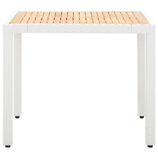 vidaXL 5 részes kültéri fehér polyrattan étkezőgarnitúra