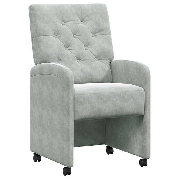 vidaXL Kerekes &Eacute;tkező Sz&eacute;kek 2 pcs Vil&aacute;gossz&uuml;rke 58 x 67 x 97 cm