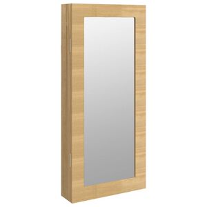 vidaXL falra szerelhető t&uuml;kr&ouml;s &eacute;kszerszekr&eacute;ny 30x8,5x67 cm