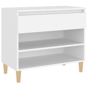 vidaXL feh&eacute;r szerelt fa cipősszekr&eacute;ny 70x36x60 cm