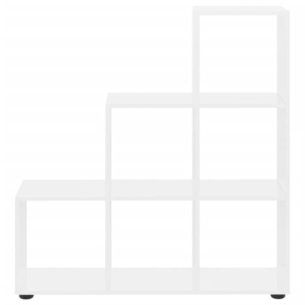 vidaXL magasf&eacute;nyű feh&eacute;r szerelt fa l&eacute;pcsős k&ouml;nyvespolc 142 cm