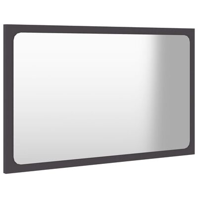 vidaXL szürke forgácslap fürdőszobai tükör 60 x 1,5 x 37 cm