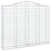 vidaXL 5 db íves horganyzott vas gabion kosár 200x30x160/180 cm