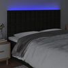 vidaXL fekete sz&ouml;vet LED-es fejt&aacute;mla 160x5x118/128 cm