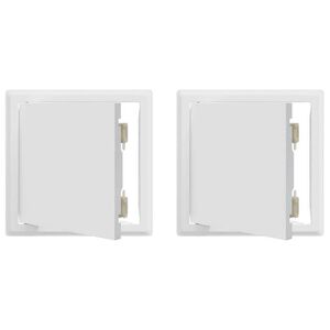 vidaXL Hozzáférési panel 2 pcs Fehér 20 x 20 cm Acél