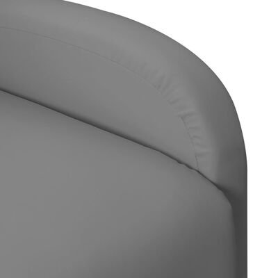 vidaXL szürke műbőr dönthető szárnyas fotel