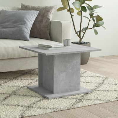 vidaXL betonszürke forgácslap dohányzóasztal 55,5 x 55,5 x 40 cm