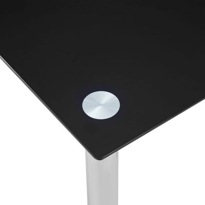 vidaXL fekete edzett üveg étkezőasztal 120 x 60 x 75 cm