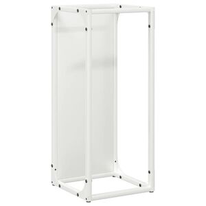 vidaXL feh&eacute;r hidegen hengerelt ac&eacute;l tűzifat&aacute;rol&oacute; 25x25x60 cm