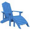 vidaXL v&iacute;zk&eacute;k HDPE kerti adirondack sz&eacute;k l&aacute;btart&oacute;val