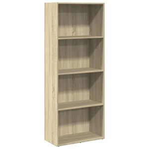 vidaXL sonoma t&ouml;lgy sz&iacute;nű szerelt fa k&ouml;nyvespolc 60 x 30 x 152 cm