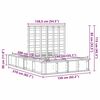 vidaXL Ágykeret Faggyú barna 140 x 200 cm Tömör fenyőfa