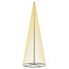vidaXL LED Kar&aacute;csonyi Fenyő 385 cm 1148 LED Meleg feh&eacute;r Vas Fekete